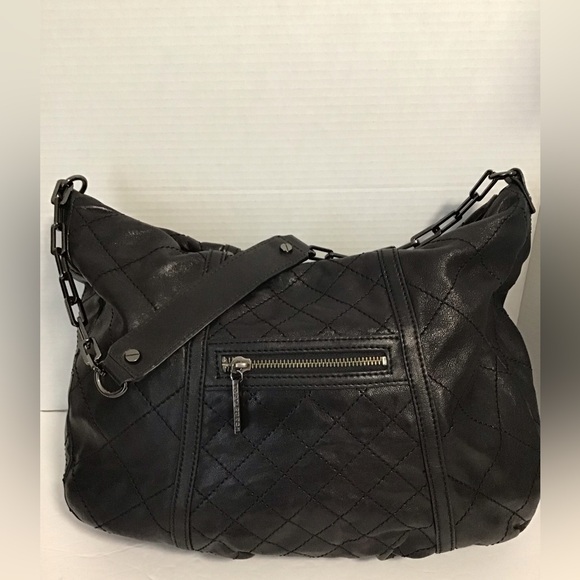 Tory Burch Black Quilted Shoulder Bag w/Chain Strap & Fleming Leather - Picture 1 of 16